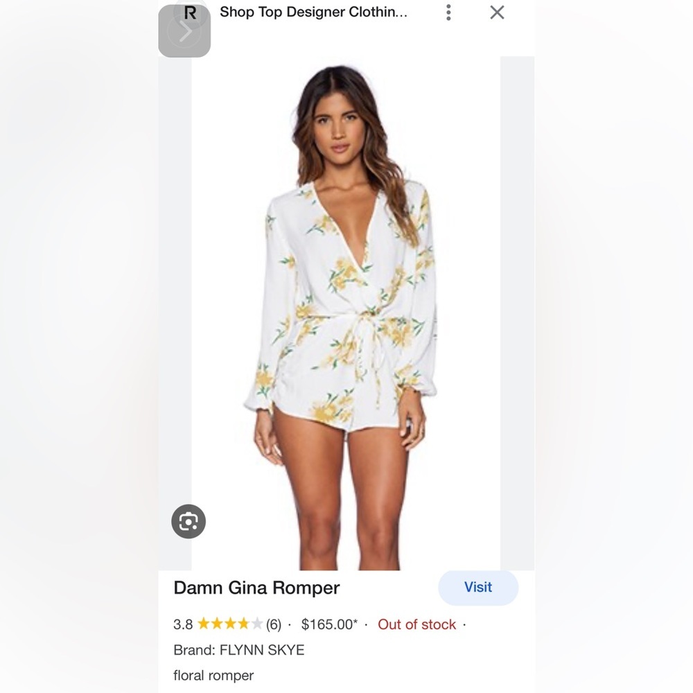FLYNN SKYE‎ Damn Gina Romper size small